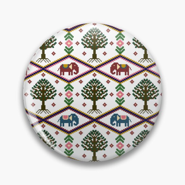 Item preview, Pixel Elephant Traditional Art Pattern designed and sold by Tanapan2529.