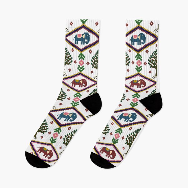 Item preview, Pixel Elephant Traditional Art Pattern designed and sold by Tanapan2529.