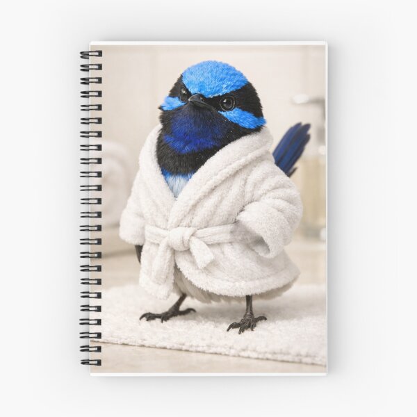 Item preview, Superb Fairy-Wren Wearing a Bathrobe designed and sold by Sillytoe.