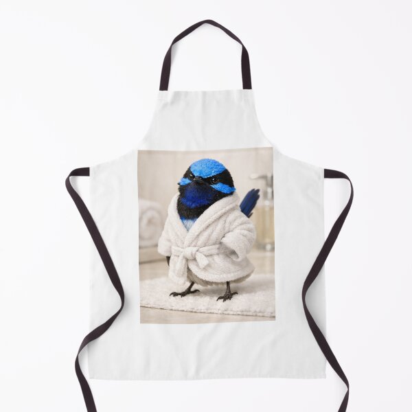 Item preview, Superb Fairy-Wren Wearing a Bathrobe designed and sold by Sillytoe.