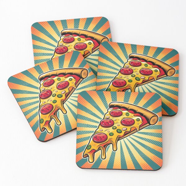 Item preview, Dynamic Pop Art Pepperoni Pizza Slice with Dripping Cheese designed and sold by werlatumarkbal.