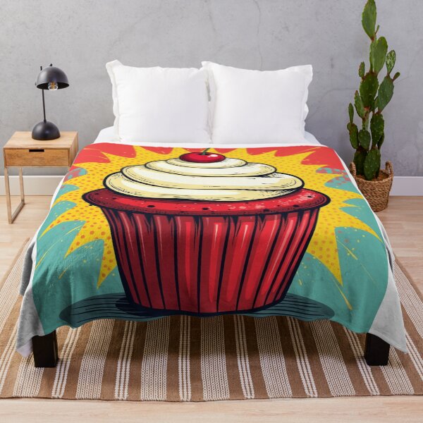 Item preview, Pop Art Red Velvet Cupcake with Vanilla Swirl and Glossy Cherry designed and sold by werlatumarkbal.