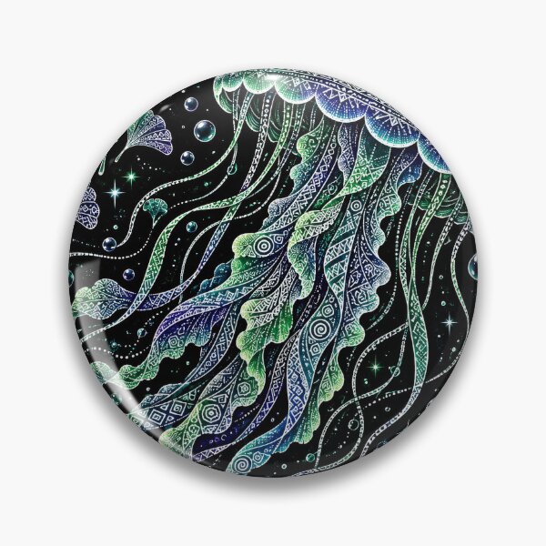 Item preview, Ginkgo Jellyfish Cosmic Batik  designed and sold by scicilysimonee.