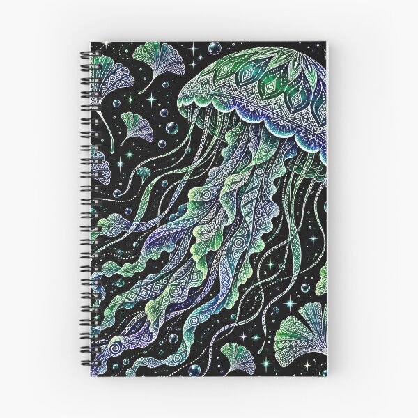 Item preview, Ginkgo Jellyfish Cosmic Batik  designed and sold by scicilysimonee.