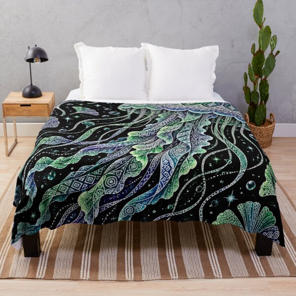 Item preview, Ginkgo Jellyfish Cosmic Batik designed and sold by scicilysimonee.