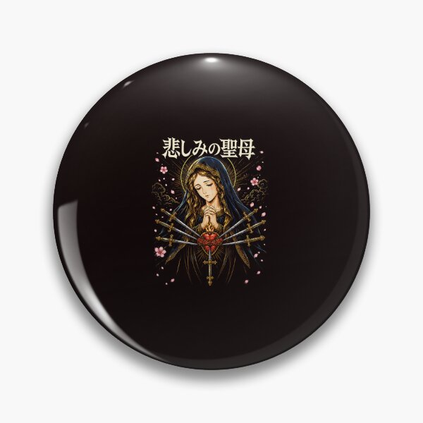 Item preview, Our Lady of Sorrows Anime Japanese Virgin Mary Gothic Art designed and sold by ImeldaSparks.