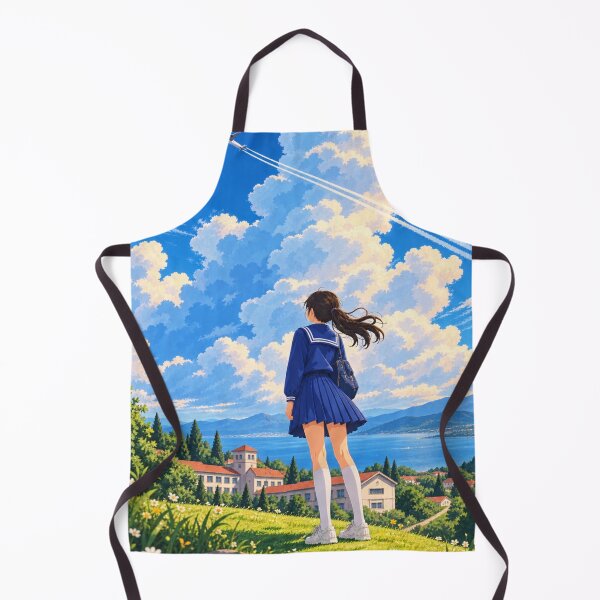 Item preview, Dreamy Anime Schoolgirl Under Summer Sky designed and sold by Prism--Fashion.