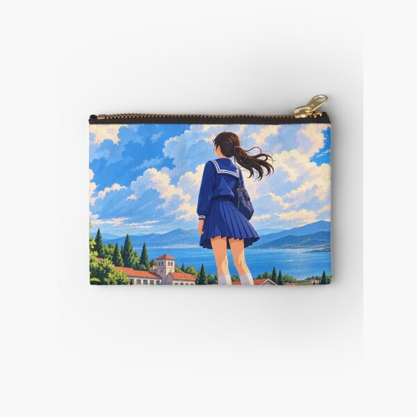 Item preview, Dreamy Anime Schoolgirl Under Summer Sky designed and sold by Prism--Fashion.