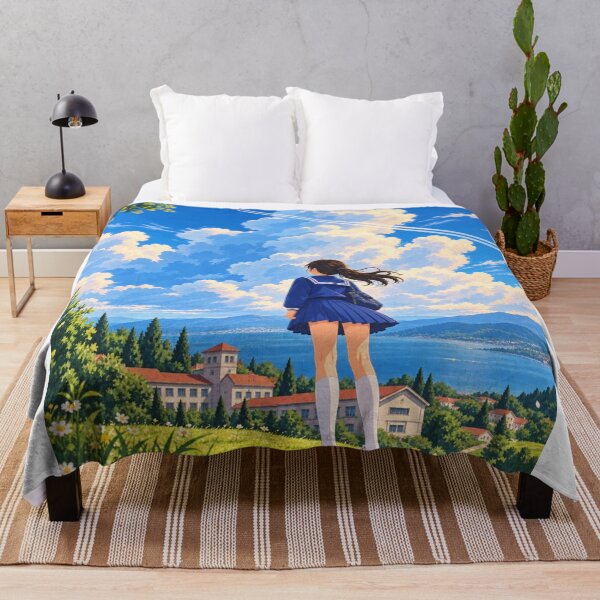 Item preview, Dreamy Anime Schoolgirl Under Summer Sky designed and sold by Prism--Fashion.