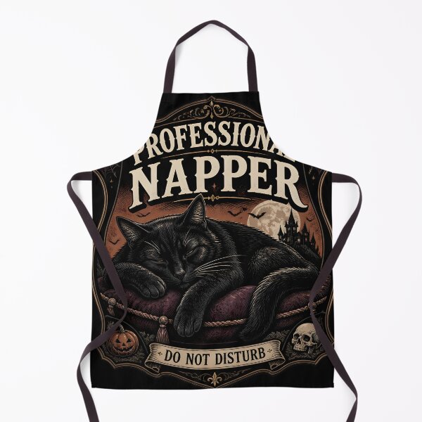 Item preview, Professional Napper Black Cat Halloween Gothic Engraving designed and sold by RoyesButler.