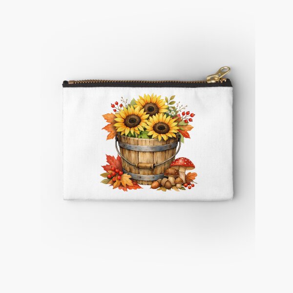 Item preview, Watercolor Autumn Sunflowers, Berries and Mushrooms  designed and sold by silviaol.