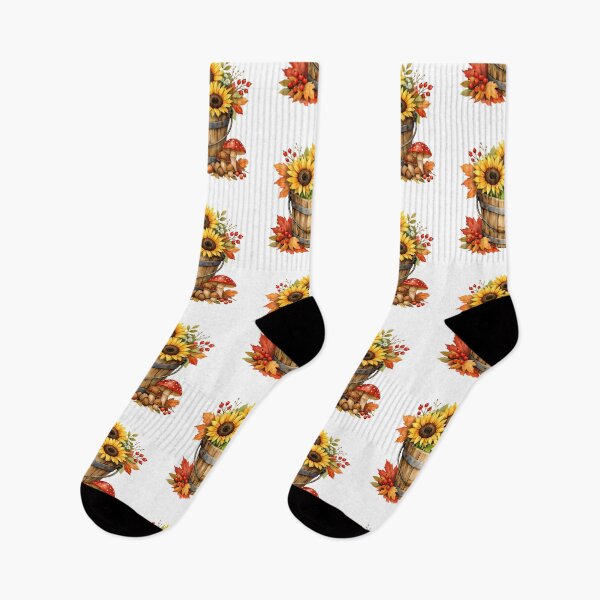 Item preview, Watercolor Autumn Sunflowers, Berries and Mushrooms  designed and sold by silviaol.