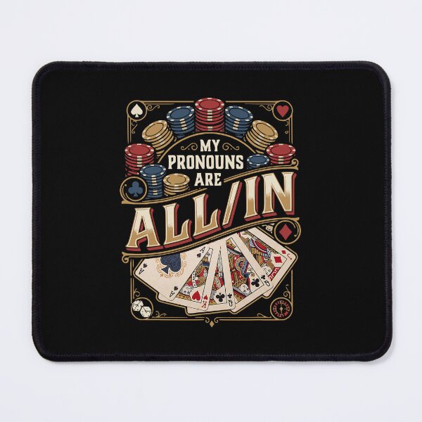 Item preview, My Pronouns are All in Funny Poker Player Card Table designed and sold by nryum.