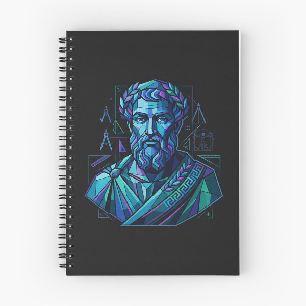 Item preview, Geometric Euclid Portrait In Neon Blue designed and sold by Owcomm.