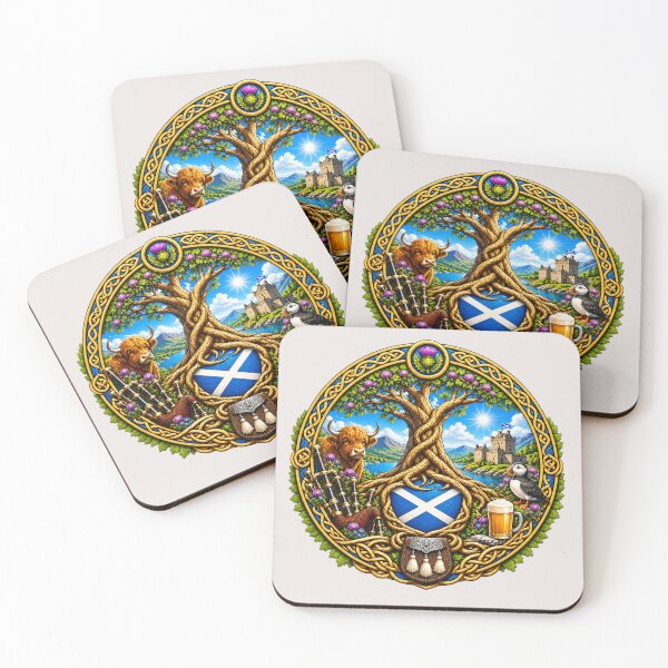 Item preview, Scotland Celtic Tree of Life - Highland Emblem designed and sold by Myra365Art.