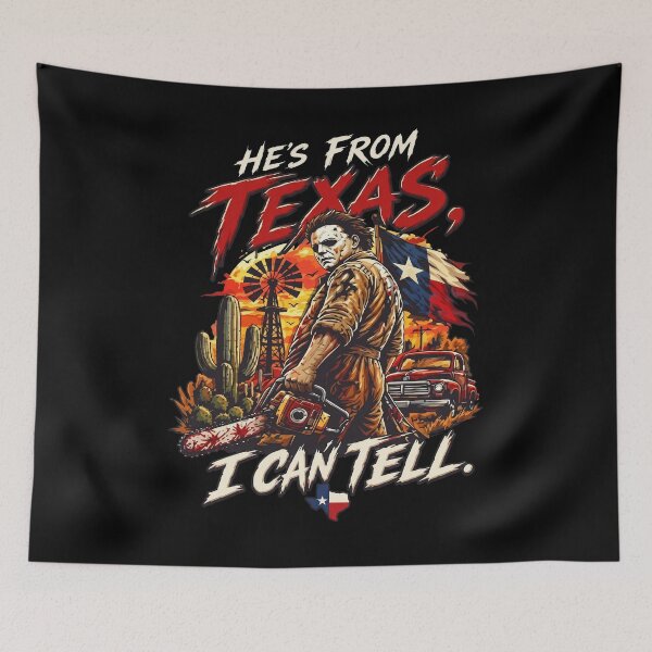 Item preview, Leatherface - Michael Myers - He’s From Texas I Can Tell - Halloween 2026 designed and sold by ismaelgeme.