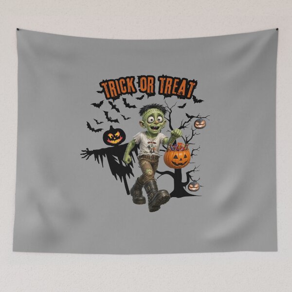 Item preview, Frank Jr. Trick or Treat – Funny Halloween Monster designed and sold by Classic Chaos Creations.