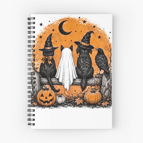 Item preview, Vintage Spooky Animal Squad Black Cat Dog Crow Halloween Moon designed and sold by DYAFLK.