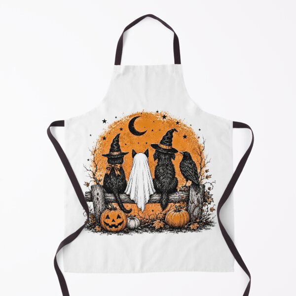 Item preview, Vintage Spooky Animal Squad Black Cat Dog Crow Halloween Moon designed and sold by DYAFLK.