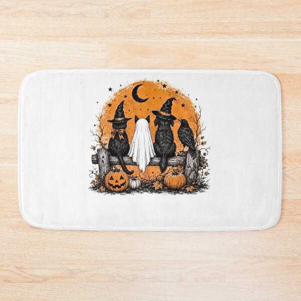 Item preview, Vintage Spooky Animal Squad Black Cat Dog Crow Halloween Moon designed and sold by DYAFLK.