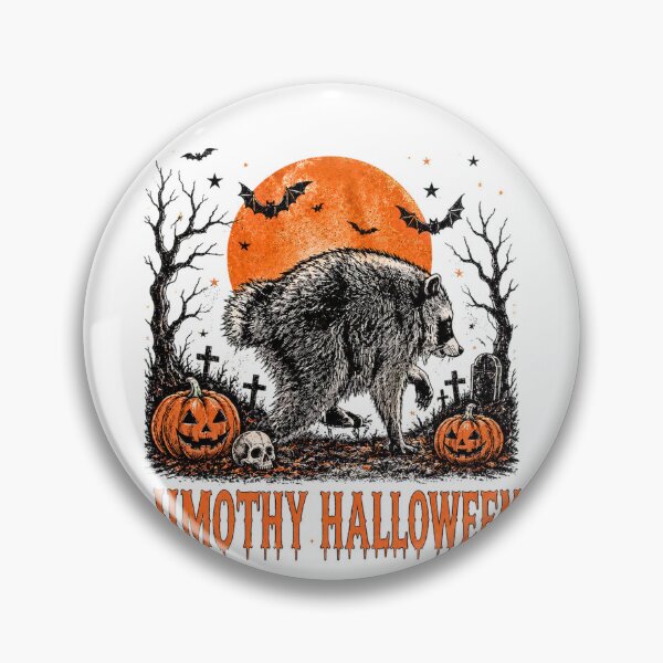 Item preview, Funny Jimothy Halloween Raccoon Retro Spooky Moon designed and sold by DYAFLK.
