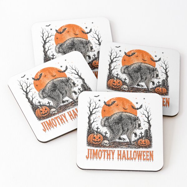 Item preview, Funny Jimothy Halloween Raccoon Retro Spooky Moon designed and sold by DYAFLK.