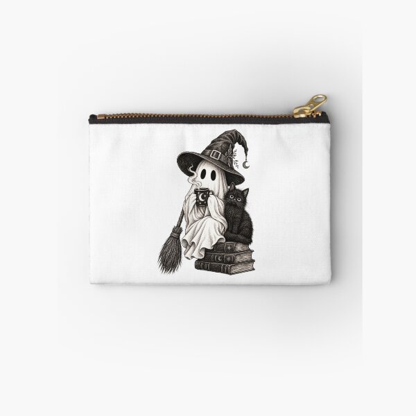 Item preview, Vintage Witch Ghost and Black Cat Coffee – Gothic Halloween designed and sold by SOUFIANE1991.