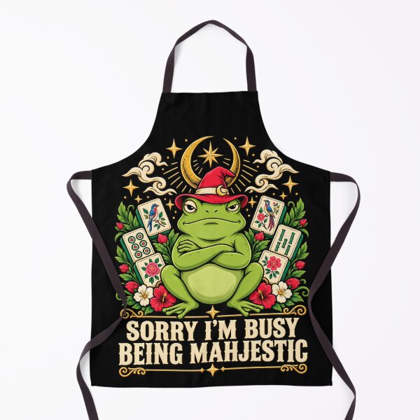 Item preview, Sorry I’m Busy Being Mahjestic – Witchy Frog Mahjong Player Gift designed and sold by WearVerse440.