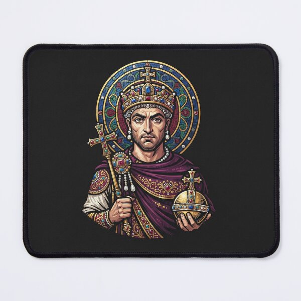 Item preview, Emperor Justinian Mosaic Portrait Byzantine Heritage designed and sold by Owcomm.