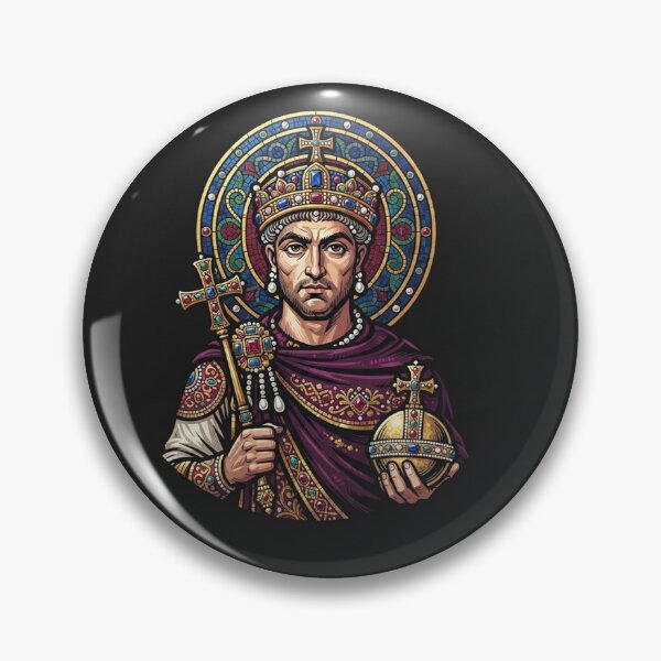 Item preview, Emperor Justinian Mosaic Portrait Byzantine Heritage designed and sold by Owcomm.