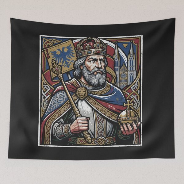 Item preview, Medieval King Charlemagne Royal Portrait designed and sold by Owcomm.