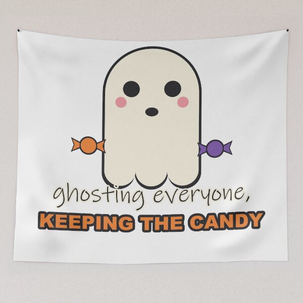 Item preview, Ghosting Everyone, Keeping the Candy - Cute Ghost Halloween designed and sold by BooAndBloomCo.