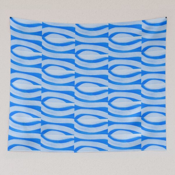 Item preview, Blue Flow — Abstract Wave Texture designed and sold by การออกแบบคิงซาคาอิ.