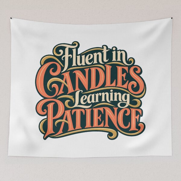 Item preview, Fluent in Candles Learning Patience Art Nouveau Trader designed and sold by VolatilityEdge.
