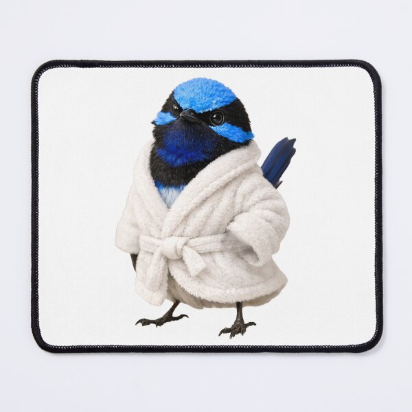 Item preview, Cozy Superb Fairy-Wren in a Bathrobe designed and sold by Sillytoe.