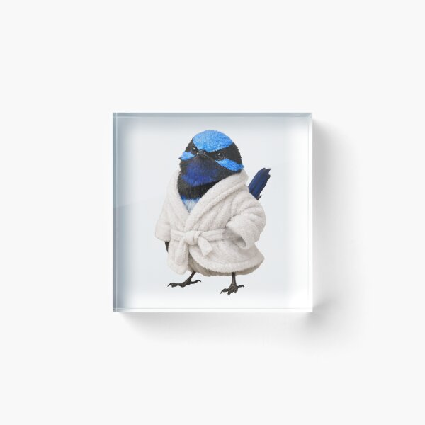 Item preview, Cozy Superb Fairy-Wren in a Bathrobe designed and sold by Sillytoe.