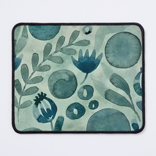 Item preview, Blue-Green Leafy Abstract, Vintage designed and sold by Vintage-Lady65.
