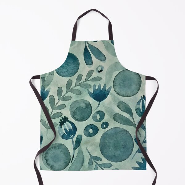 Item preview, Blue-Green Leafy Abstract, Vintage designed and sold by Vintage-Lady65.