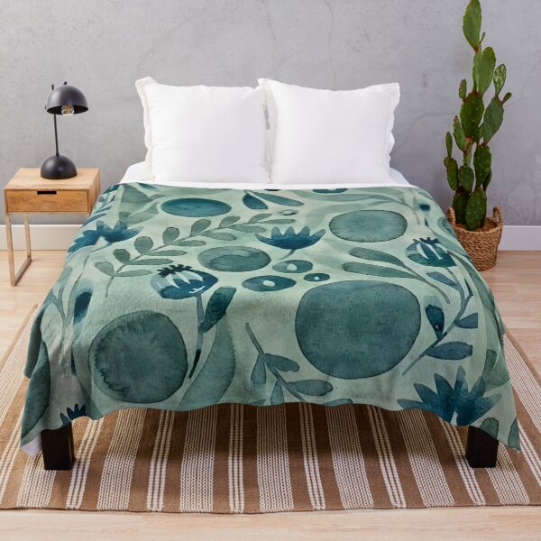Item preview, Blue-Green Leafy Abstract, Vintage designed and sold by Vintage-Lady65.