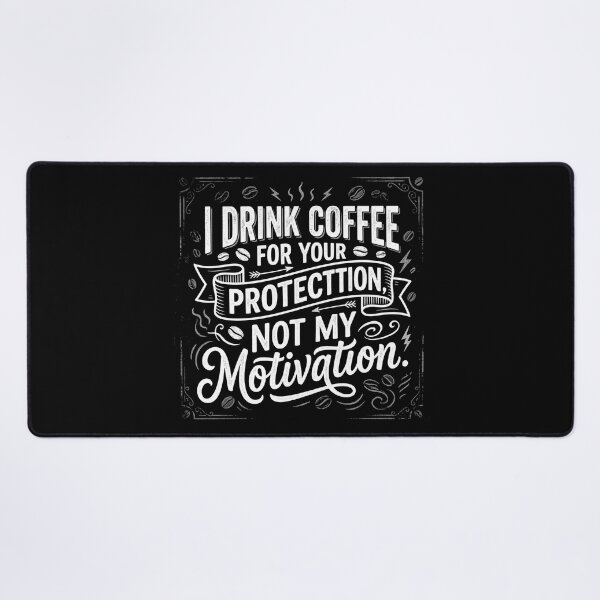 Item preview, I Drink Coffee For Your Protection - Funny Sarcastic Quote designed and sold by jrzvibe.