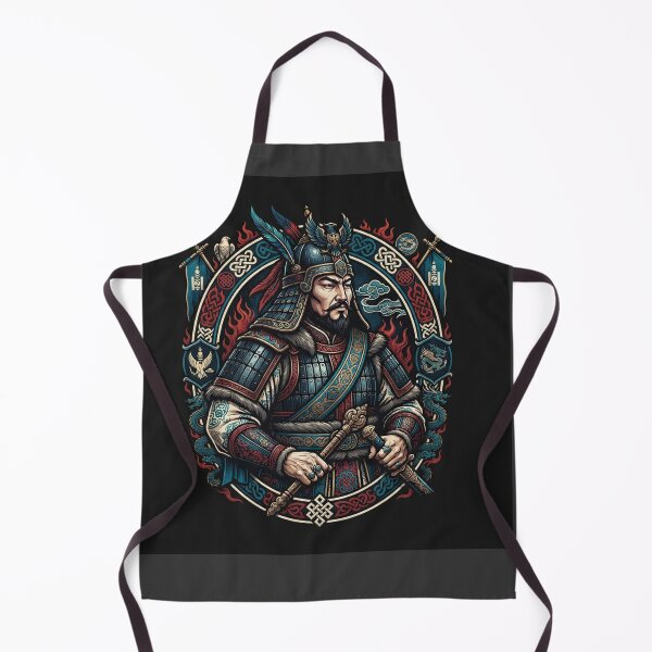 Item preview, Genghis Khan Mongolian Warrior Emperor Illustration designed and sold by Owcomm.