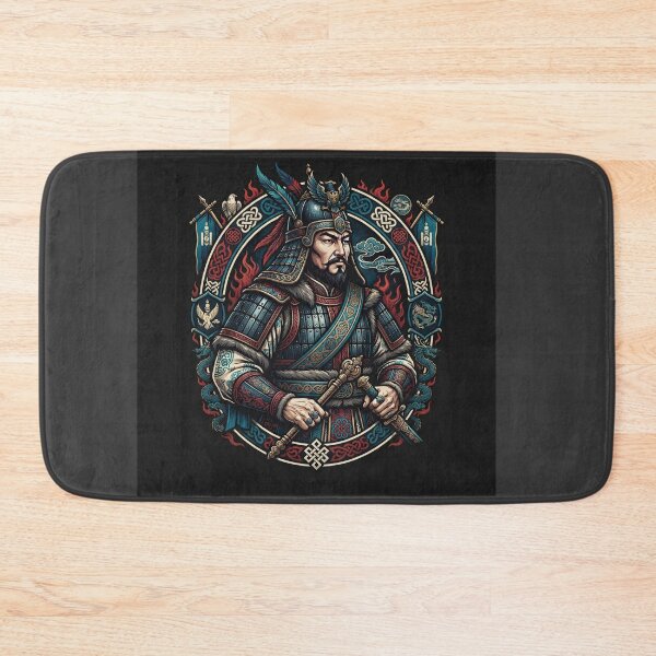 Item preview, Genghis Khan Mongolian Warrior Emperor Illustration designed and sold by Owcomm.