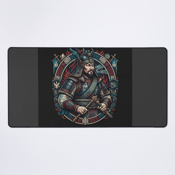 Item preview, Genghis Khan Mongolian Warrior Emperor Illustration designed and sold by Owcomm.