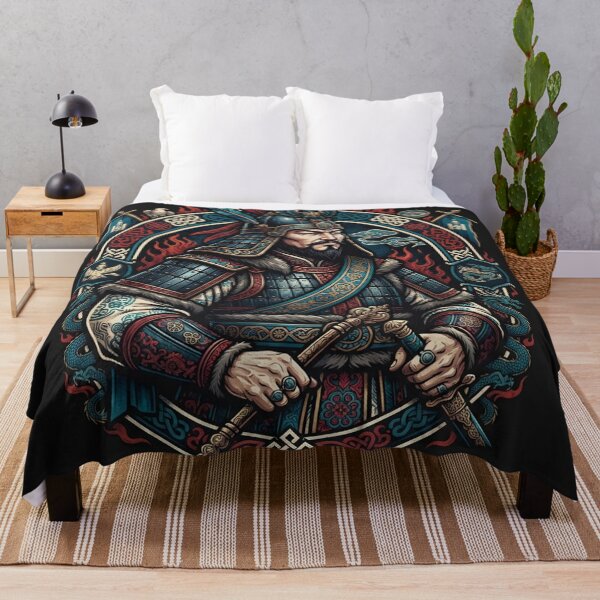 Item preview, Genghis Khan Mongolian Warrior Emperor Illustration designed and sold by Owcomm.