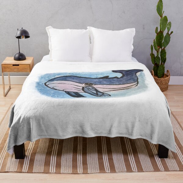 Item preview, Cute, whimsical whale (watercolour) designed and sold by tamouse.
