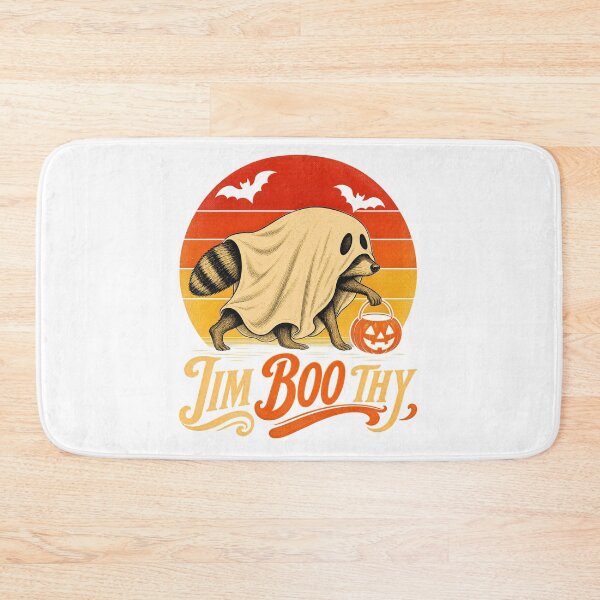 Item preview, Funny Jim Boo Thy Raccoon Ghost Retro Sunset Halloween designed and sold by DYAFLK.
