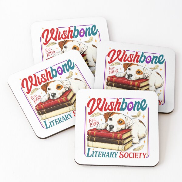 Item preview, Wishbone Literary Society Book Lover Dog designed and sold by ImeldaSparks.