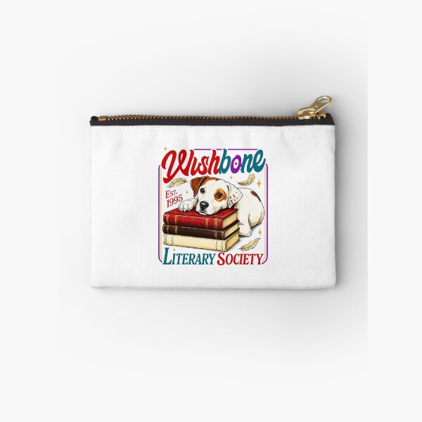 Item preview, Wishbone Literary Society Book Lover Dog designed and sold by ImeldaSparks.