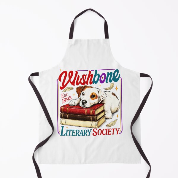 Item preview, Wishbone Literary Society Book Lover Dog designed and sold by ImeldaSparks.
