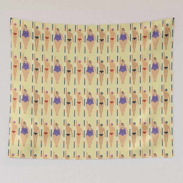 Item preview, Retro Swim Club - Swim Team pattern Print designed and sold by Clauzierra.